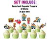 qq Dog Man Cupcake Toppers, Dog Man Birthday Cupcake Decorations.