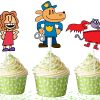 qqq Dog Man Cupcake Toppers, Dog Man Birthday Cupcake Decorations.