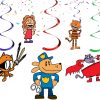 Dog Man Hanging Swirl Decorations, Dog Man Birthday Party Swirls, Comic Book Ceiling Decorations, Superhero Party Decor, Kids Birthday Hanging Decor