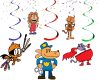 Dog Man Hanging Swirl Decorations, Dog Man Birthday Party Swirls, Comic Book Ceiling Decorations, Superhero Party Decor, Kids Birthday Hanging Decor