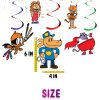 Dog Man Hanging Swirl Decorations, Dog Man Birthday Party Swirls, Comic Book Ceiling Decorations, Superhero Party Decor, Kids Birthday Hanging Decor