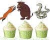 rrrrrrr Gruffalo Cupcake Toppers, Woodland Animal Cupcake Picks.