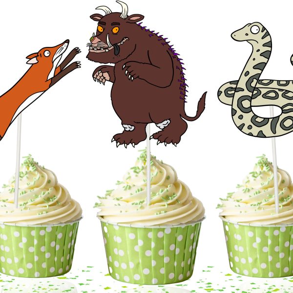 Gruffalo Cupcake Toppers, Woodland Animal Cupcake Picks.