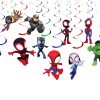 s Spidey and His Amazing Friends Swirls, Superhero Hanging Swirls Decorations.