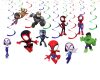 s Spidey and His Amazing Friends Swirls, Superhero Hanging Swirls Decorations.
