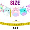 White,Brick,Wall,3d,Background Squishmallow Banner, Squishmallow Birthday Banner, Kawaii Party Banner, Pastel Birthday Decorations, Cute Animal Garland, Rainbow Party Decor
