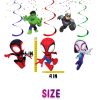 ssss Spidey and His Amazing Friends Swirls, Superhero Hanging Swirls Decorations.
