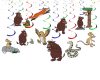 t Gruffalo Hanging Swirl Decorations, Woodland Party Ceiling Decorations.