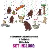 tt Gruffalo Hanging Swirl Decorations, Woodland Party Ceiling Decorations.