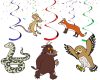 ttt Gruffalo Hanging Swirl Decorations, Woodland Party Ceiling Decorations.