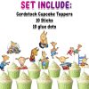 uu Llama Llama Cupcake Toppers, Llama Llama Birthday Cupcake Toppers, Storybook Party Cupcake Picks, Llama Birthday Decorations, Reading Party Supplies, Book Theme Cupcake Toppers