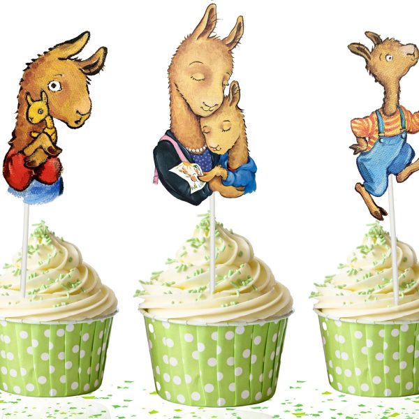 Llama Llama Cupcake Toppers, Llama Llama Birthday Cupcake Toppers, Storybook Party Cupcake Picks.