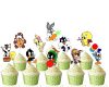 Looney Tunes Cupcake Toppers, Looney Tunes Birthday Cupcake Decorations, Cartoon Cupcake Picks, Baby Looney Tunes Party Supplies, Kids Birthday Cupcake Toppers, Looney Tunes Baby Shower Decor