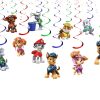 v Paw Patrol Hanging Swirls, Paw Patrol Birthday Decorations, Puppy Party Ceiling Decor, Paw Patrol Party Swirls, Dog Birthday Hanging Decorations