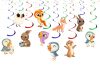 x Puffin Rock Swirls, Puffin Rock Hanging Decorations, Woodland Animal Party Swirls, Puffin Birthday Decor, Woodland Baby Shower Hanging Decorations