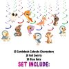 xx Puffin Rock Swirls, Puffin Rock Hanging Decorations, Woodland Animal Party Swirls, Puffin Birthday Decor, Woodland Baby Shower Hanging Decorations