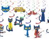 xxxxx Pete the Cat Hanging Swirls Decorations, Pete Cat Birthday Party Swirls, Cat Birthday Hanging Decor, Cool Cat Party Decorations, Classroom Party Supplies