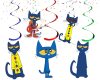 xxxxxxx Pete the Cat Hanging Swirls Decorations, Pete Cat Birthday Party Swirls, Cat Birthday Hanging Decor, Cool Cat Party Decorations, Classroom Party Supplies