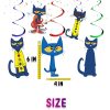 xxxxxxxx Pete the Cat Hanging Swirls Decorations, Pete Cat Birthday Party Swirls, Cat Birthday Hanging Decor, Cool Cat Party Decorations, Classroom Party Supplies