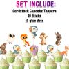 zz Puffin Rock Cupcake Toppers, Puffin Rock Birthday Cupcake Picks, Woodland Animal Cupcake Toppers, Puffin Birthday Decor, Woodland Baby Shower Cupcake Decorations
