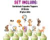 zz Puffin Rock Cupcake Toppers, Puffin Rock Birthday Cupcake Picks, Woodland Animal Cupcake Toppers, Puffin Birthday Decor, Woodland Baby Shower Cupcake Decorations