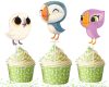 zzz Puffin Rock Cupcake Toppers, Puffin Rock Birthday Cupcake Picks, Woodland Animal Cupcake Toppers, Puffin Birthday Decor, Woodland Baby Shower Cupcake Decorations
