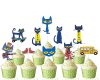 zzzzz Pete the Cat Cupcake Toppers, Pete Cat Birthday Cupcake Picks, Cat Birthday Party Decorations, Cool Cat Cupcake Decor, Classroom Party Supplies