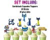 zzzzzz Pete the Cat Cupcake Toppers, Pete Cat Birthday Cupcake Picks, Cat Birthday Party Decorations, Cool Cat Cupcake Decor, Classroom Party Supplies