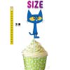 zzzzzzzz Pete the Cat Cupcake Toppers, Pete Cat Birthday Cupcake Picks, Cat Birthday Party Decorations, Cool Cat Cupcake Decor, Classroom Party Supplies
