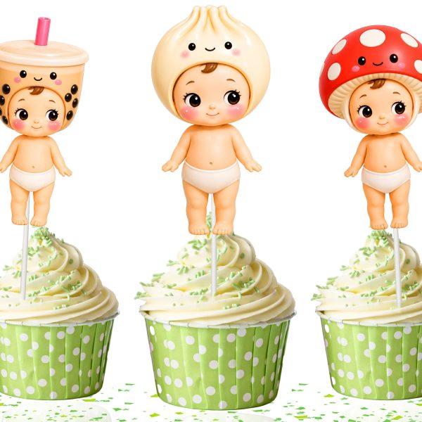 mmmmmmmmmm Sonny Angel Cupcake Toppers, Sonny Angel Birthday Decorations