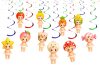 mmmmmmmmmmmm Sonny Angel Hanging Swirls, Sonny Angel Swirl Decorations, Sonny Angel Birthday Decorations