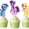 sss My Little Pony Cupcake Toppers, My Little Pony Birthday Decorations, MLP Cupcake Picks