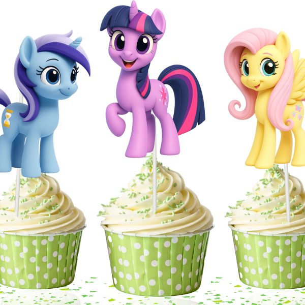 sss My Little Pony Cupcake Toppers, My Little Pony Birthday Decorations, MLP Cupcake Picks