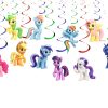 My Little Pony Hanging Swirls Decorations, MLP Birthday Party Decorations