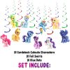 My Little Pony Hanging Swirls Decorations, MLP Birthday Party Decorations