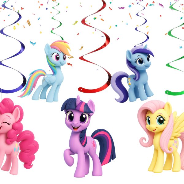 sssssss My Little Pony Hanging Swirls Decorations, MLP Birthday Party Decorations