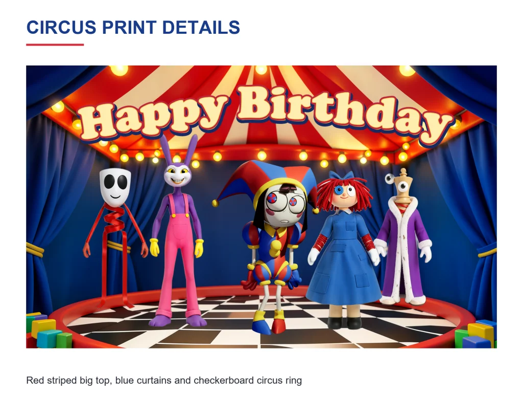 amazing-digital-circus-birthday-backdrop-photo-revision-v3-details The Amazing Digital Circus Birthday Backdrop – 5×3 ft or 7×5 ft – fabric details and care