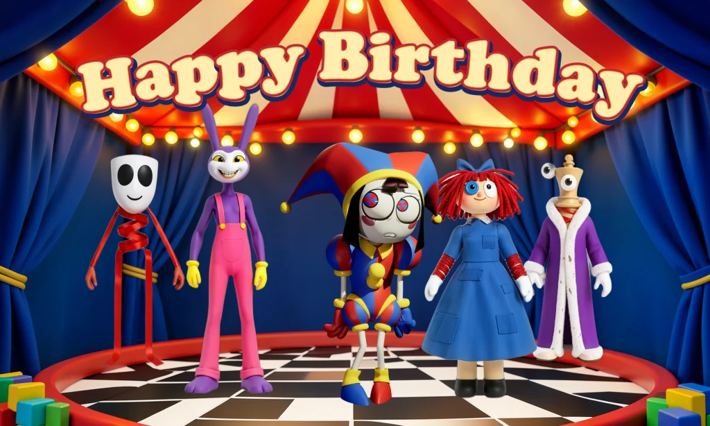 amazing-digital-circus-birthday-backdrop-photo-revision-v3-main The Amazing Digital Circus Birthday Backdrop – 5×3 ft or 7×5 ft – product display