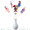 The Amazing Digital Circus Centerpiece Sticks – Set of 5 Party Picks – product display