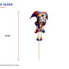 The Amazing Digital Circus Centerpiece Sticks – Set of 5 Party Picks – size guide