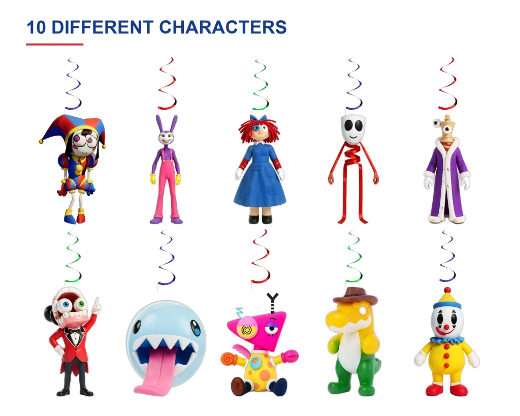 amazing-digital-circus-hanging-swirls-10-photo-revision-v4-all-designs The Amazing Digital Circus Hanging Swirls – 10 Character Decorations – all 10 different character designs