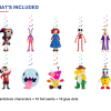 amazing-digital-circus-hanging-swirls-10-photo-revision-v4-included The Amazing Digital Circus Hanging Swirls – 10 Character Decorations – set contents