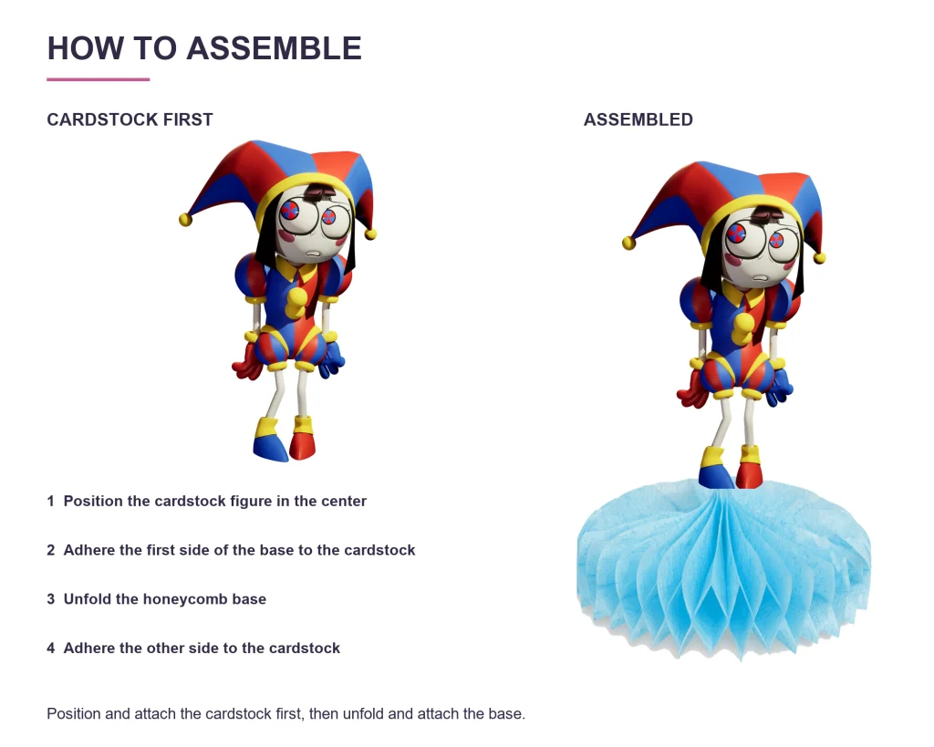 amazing-digital-circus-honeycomb-centerpieces-owner-correction-20261027-assembly-order-v2-assembly The Amazing Digital Circus Honeycomb Centerpieces – Set of 5 – paper honeycomb assembly guide