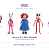 digital-circus-birthday-banner-size Digital Circus banner size guide: approximately 9 x 5 inch characters and 5 foot banner