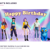 KPop Demon Hunters Birthday Backdrop – 5×3 ft or 7×5 ft – set contents