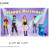 KPop Demon Hunters Birthday Backdrop – 5×3 ft or 7×5 ft – size guide