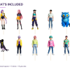 KPop Demon Hunters Cupcake Toppers – 10 Different Characters – set contents