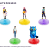 KPop Demon Hunters Honeycomb Centerpieces – Set of 5 – set contents